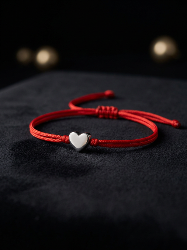 دستبند قلب نقره